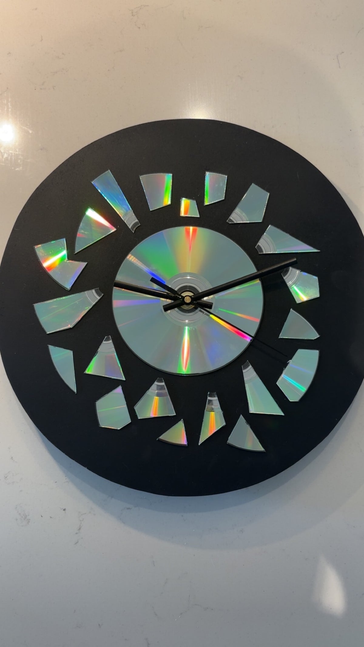 Shattered CD clock